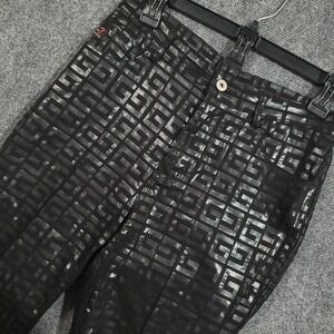 Vintage GUESS JEANS Pants Women's Size 29x29 Cyberpunk Raver Shiny 90s Hong Kong